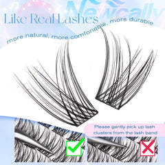 Newcally soft and lightweight synthetic fiber lashes for comfort.
