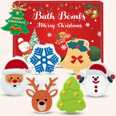 NEWFEIFAN Christmas bath bombs six-pack for kids delivering handmade tub fun.