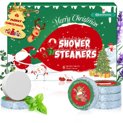 NEWFEIFAN Christmas shower steamer pack delivers festive aroma for at-home spa moments.