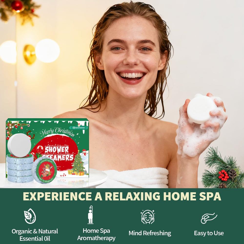 NEWFEIFAN spa aroma release steamers activated by hot water for relaxing showers.