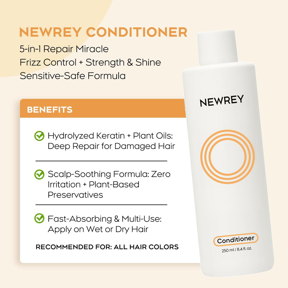 NEWREY Hydrating Conditioner texture close-up highlights rich, silky formula