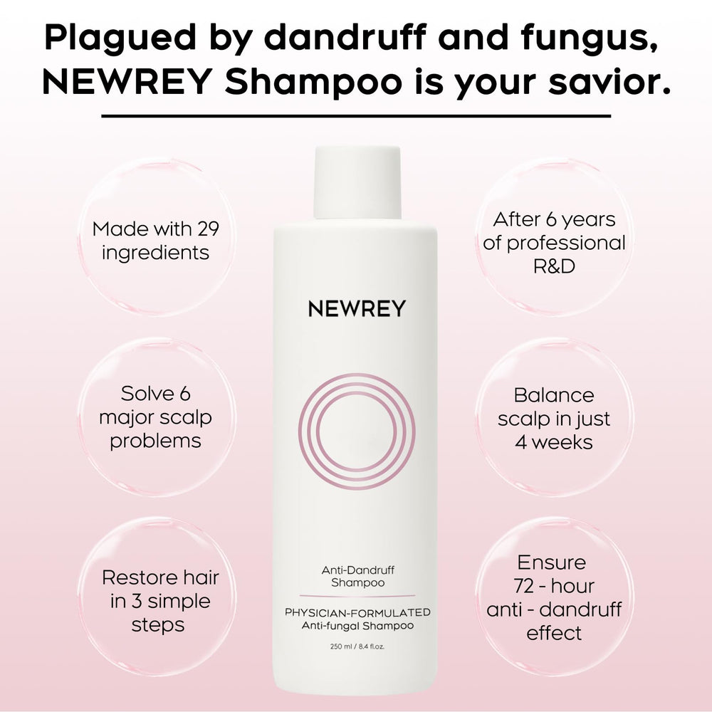 NEWREY sulfate-free and paraben-free label emphasizes mild scalp protection.