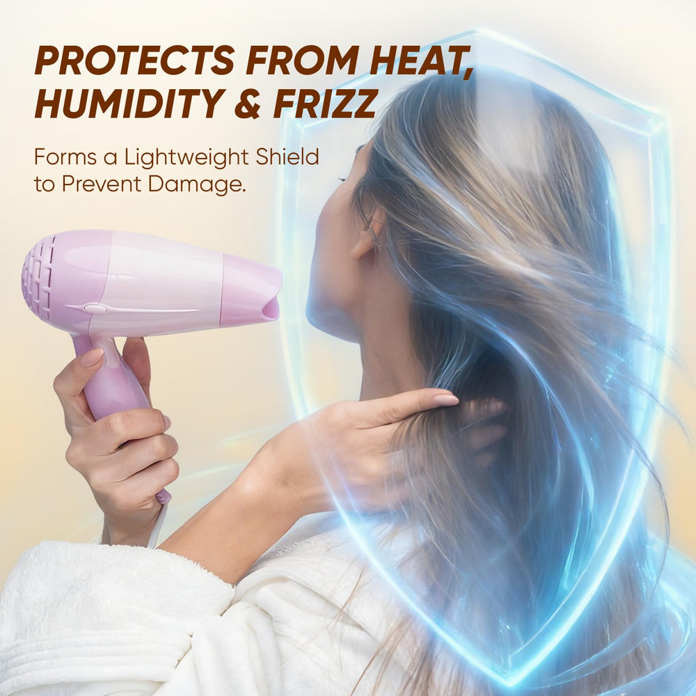 NEWUREHO flaxseed and keratin imagery highlighting nourishing support for weak strands.