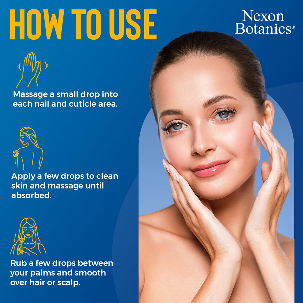Nexon Botanics Vitamin E Oil on skin for smooth feel