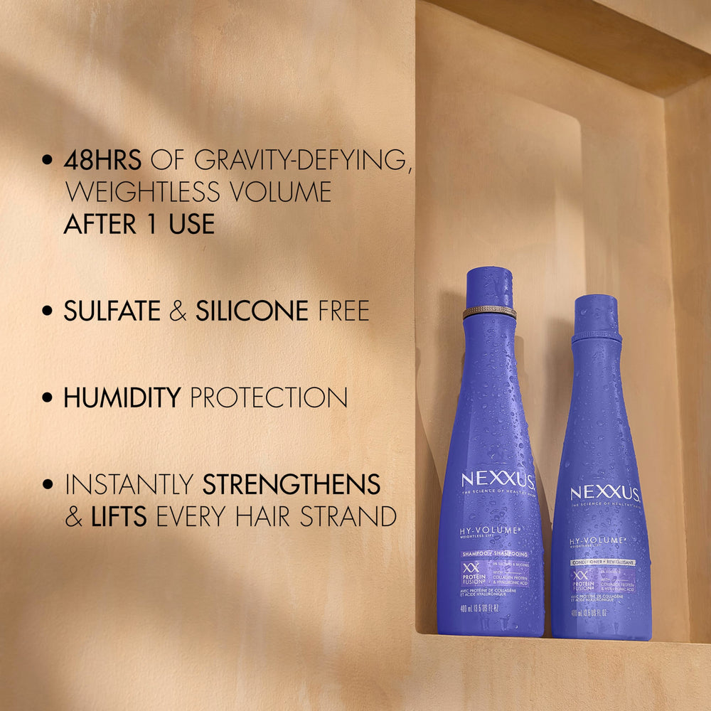 Close-up of citrus breeze fragrance notes in Nexxus Hy-Volume Shampoo.