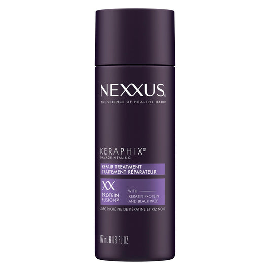 Nexxus Keraphix pre-wash cream close-up targeting damaged hair repair