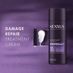 Nexxus Keraphix proteinfusion keratin black rice applied to hair shaft for smoother strands