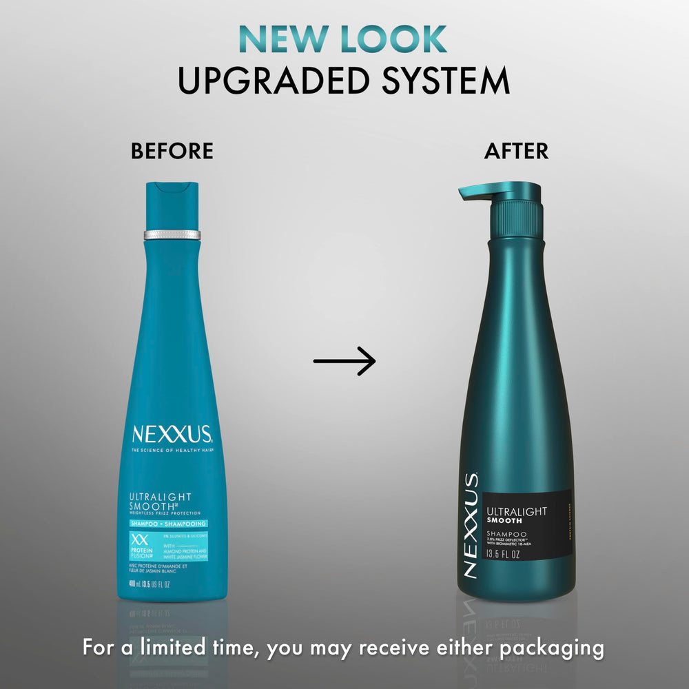 Nexxus Ultralight Smooth Conditioner bottle emphasizing lightweight hydration