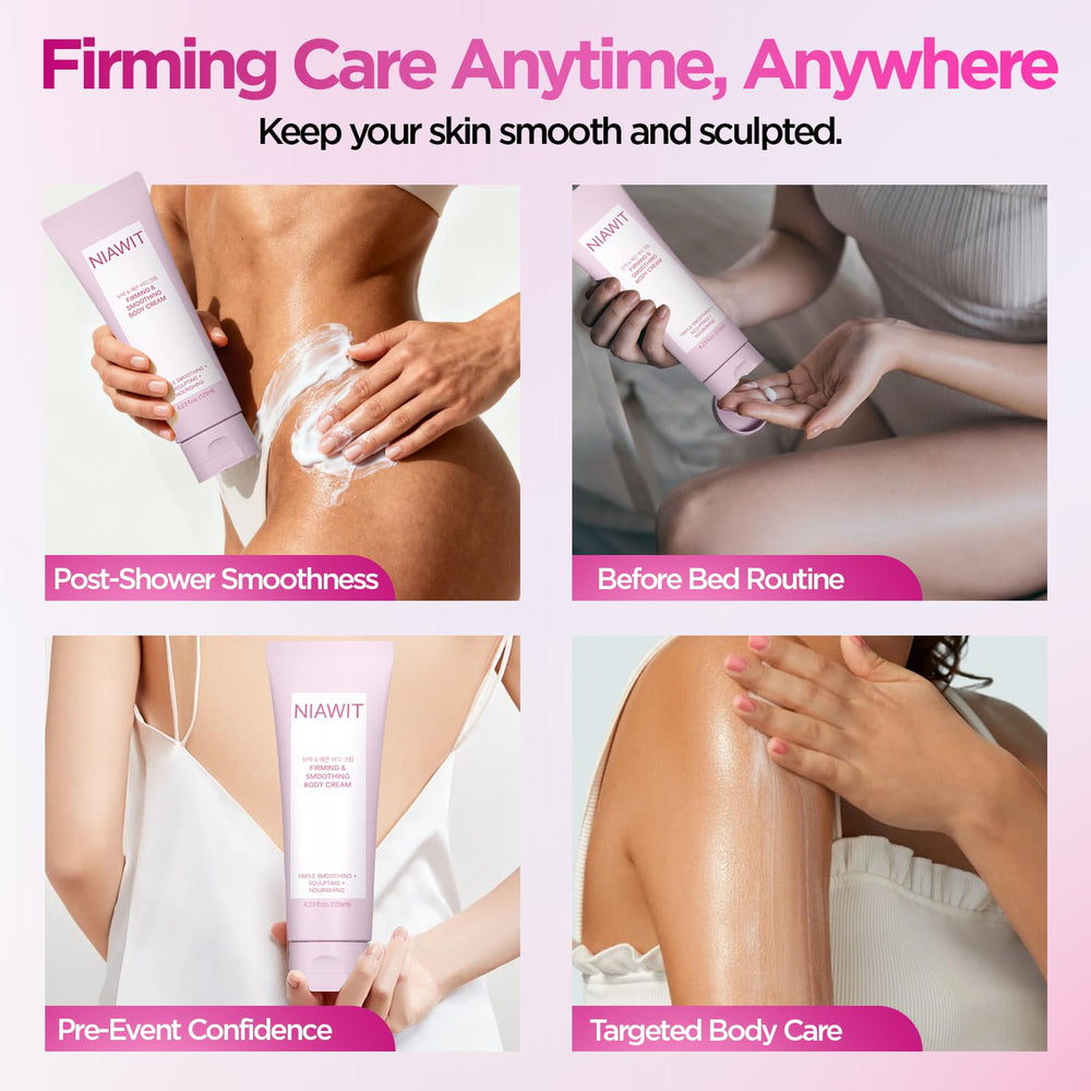 NIAWIT Firming Smoothing application on skin with gentle massage.