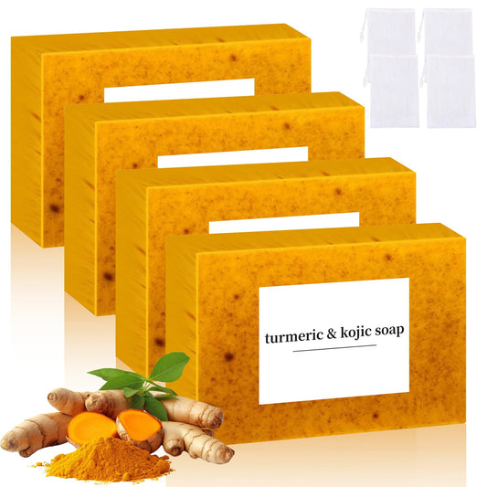 Nicgou Lemon Turmeric Kojic Soap bar pack for gentle daily cleansing of face and body.