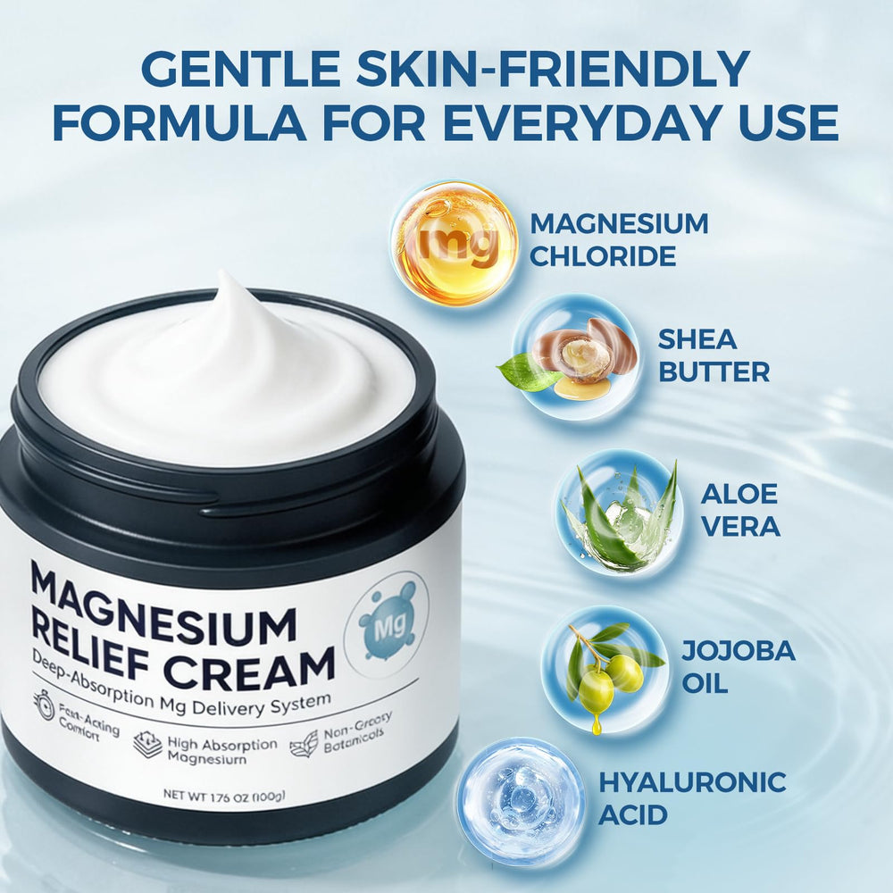 Nichalous cream applied to the neck showing fast-absorption formula.