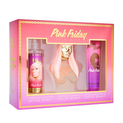 Nicki Minaj Pink Friday 3pc gift set in window box for everyday wear and signature fragrance