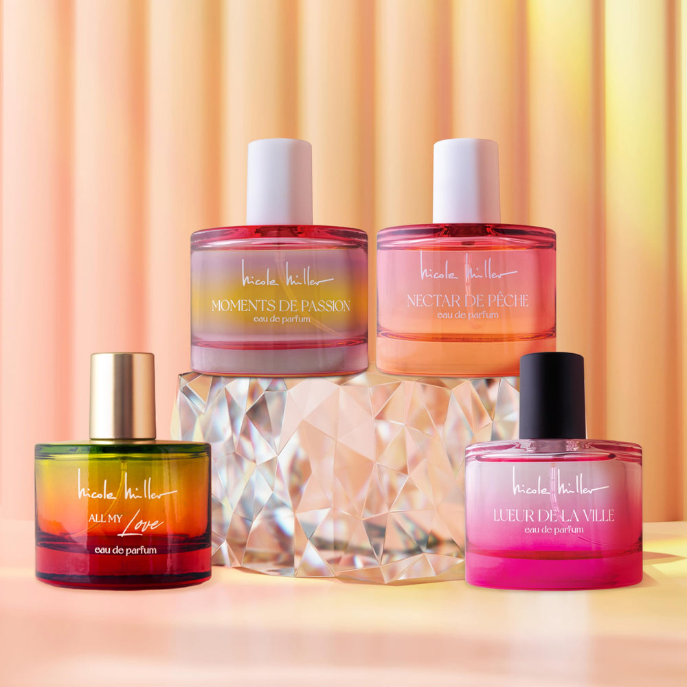 Nicole Miller Fleur de Memoires Moments de Passion EDP bottle evokes romantic vibes