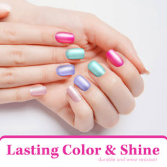 Nicole Miller New York top coats deliver a glossy, durable finish.