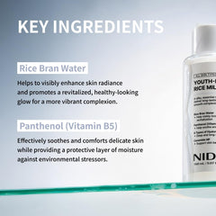 NIDA Rice Milky Toner with Ceramide NP supporting moisture barrier