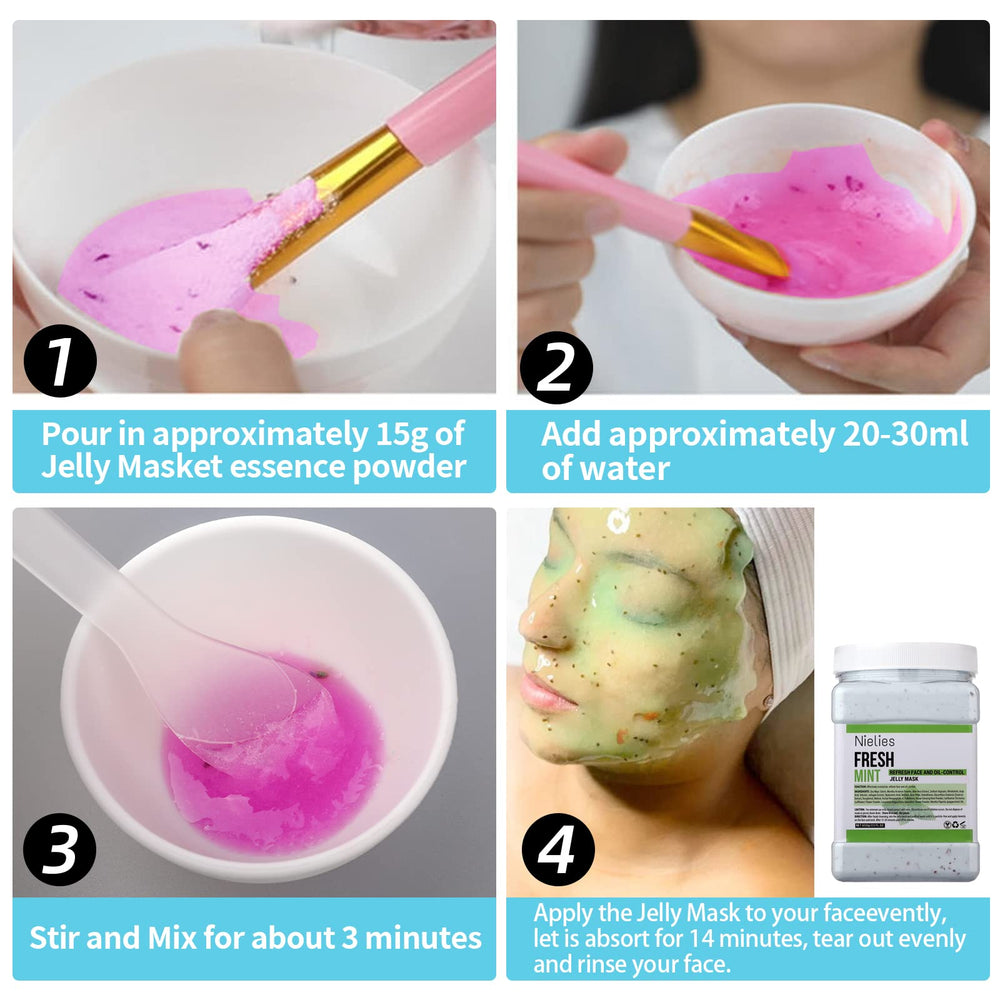 Nielies Fresh Mint jelly mask suits all skin types for versatile care.