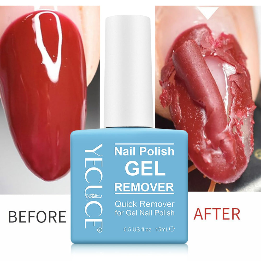 NIFEISHI gel-polish remover tube closeup shows quick 3-5 minute removal.