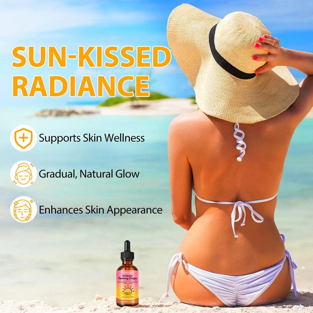 NIFEISHI sunless drops water mix demonstrating drinkable tanning
