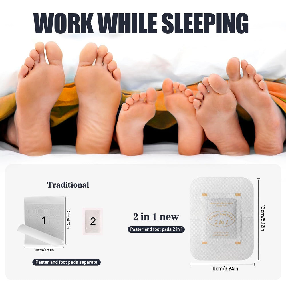 Niifawh pad applied to sole demonstration for simple overnight use