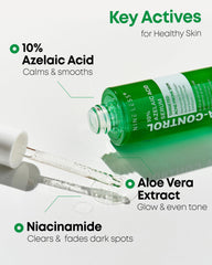 NINELESS azelaic serum-skin-texture improves smoothness with regular application