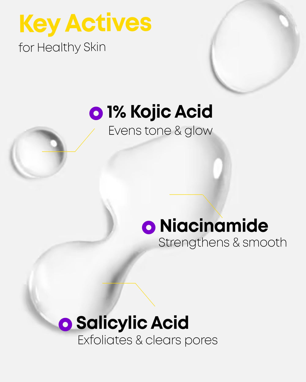 NINELESS Kojic Toner liquid dispense captured for precise application