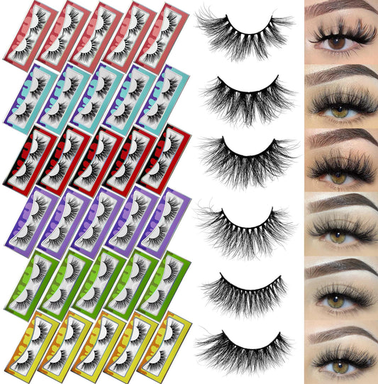 Ninglash 30-pack mink lashes, style 1, lightweight flutter for everyday elegance.