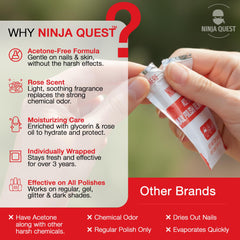 Ninja Quest individually wrapped wipes ensure convenient, mess-free use.