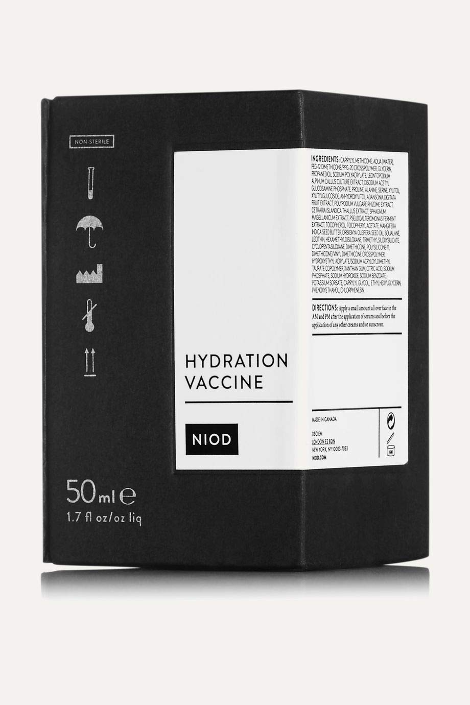 NIOD Hydration Vaccine seal on skin demonstrates breathable protection.