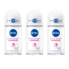NIVEA Extra Bright vitamin C roll-on bottle showcasing brightening potential for underarms