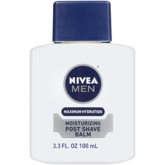 NIVEA for Men Replenishing Post Shave Balm bottle side view showing easy-to-apply formula.