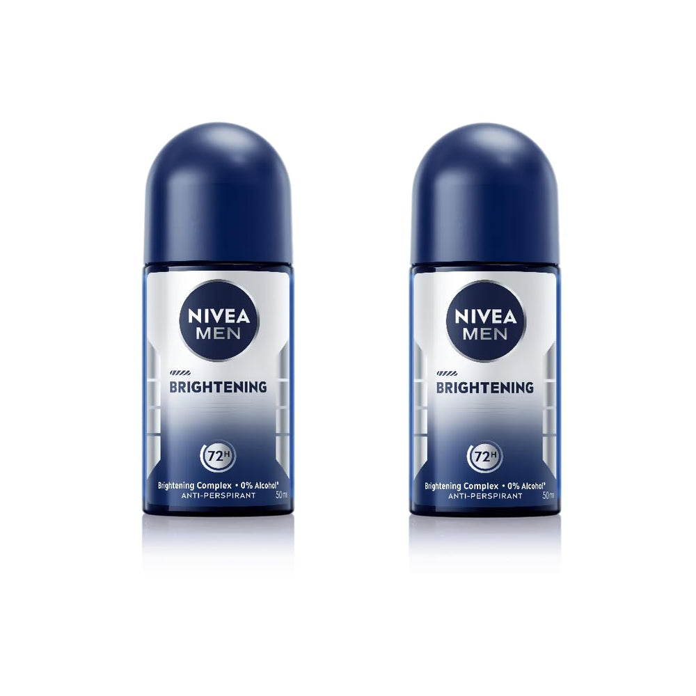 NIVEA Men Brightening Roll-On bottle closeup highlighting design for daily use