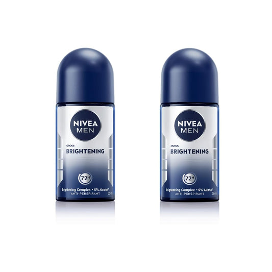 NIVEA Men Brightening Roll-On bottle closeup highlighting design for daily use