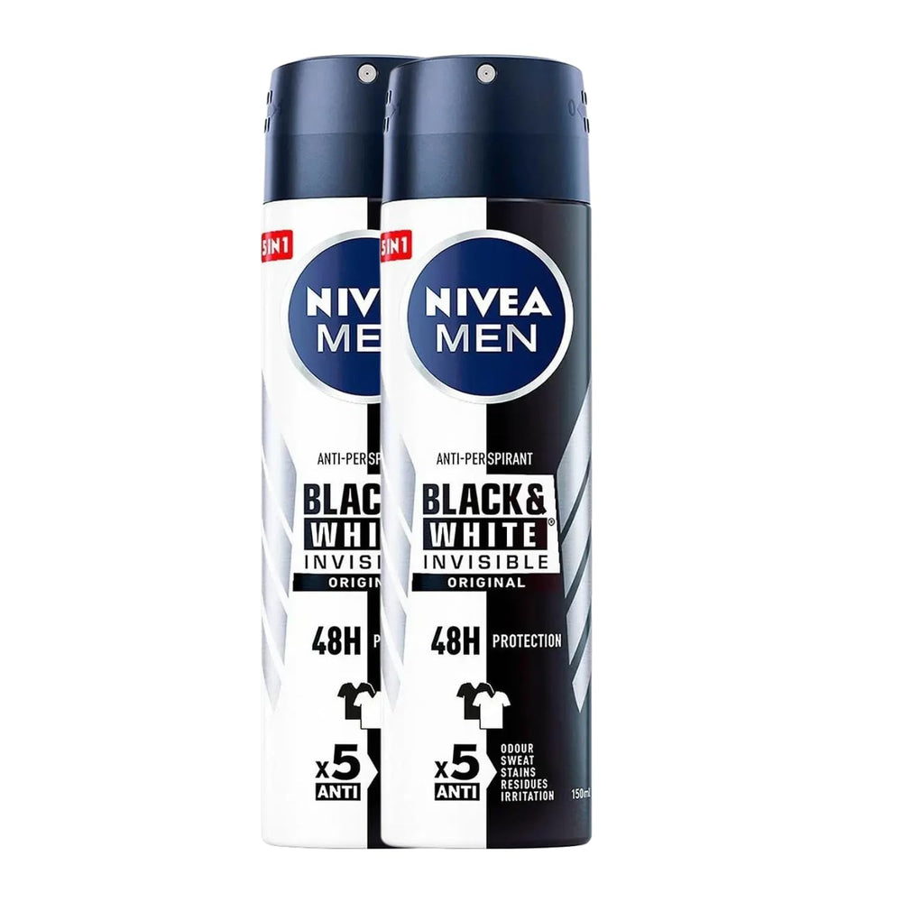 NIVEA Men Invisible original spray bottle with 150 ml size and design for long-lasting freshness