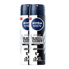 NIVEA Men Invisible original spray bottle with 150 ml size and design for long-lasting freshness