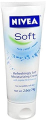 NIVEA Soft Moisturizing Creme jar close-up for daily hydration and skin softness.