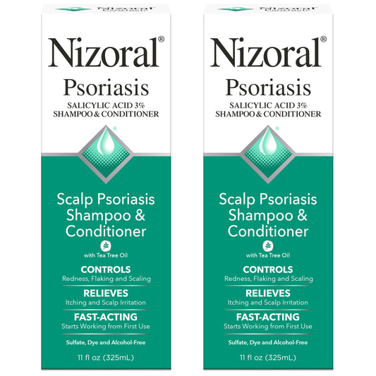 Nizoral psoriasis shampoo bottle with potential relief from itching and flaking