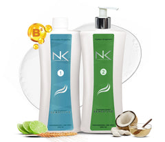 NK Professional Care keratin straightening cream 60ml bottle ideal for sensitive scalps.