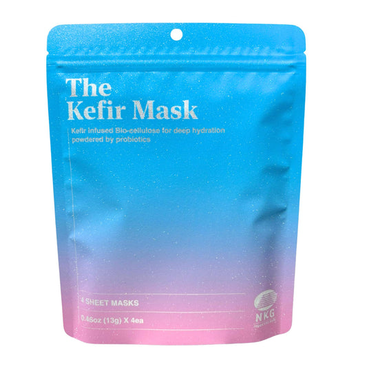 NKG Kefir Mask 4-pack with biocellulose sheets for deep hydration.