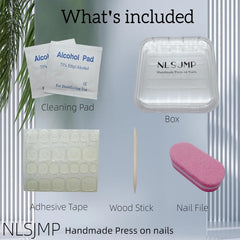 NLSJMP nails designed to be gentle on natural nails with easy removal.