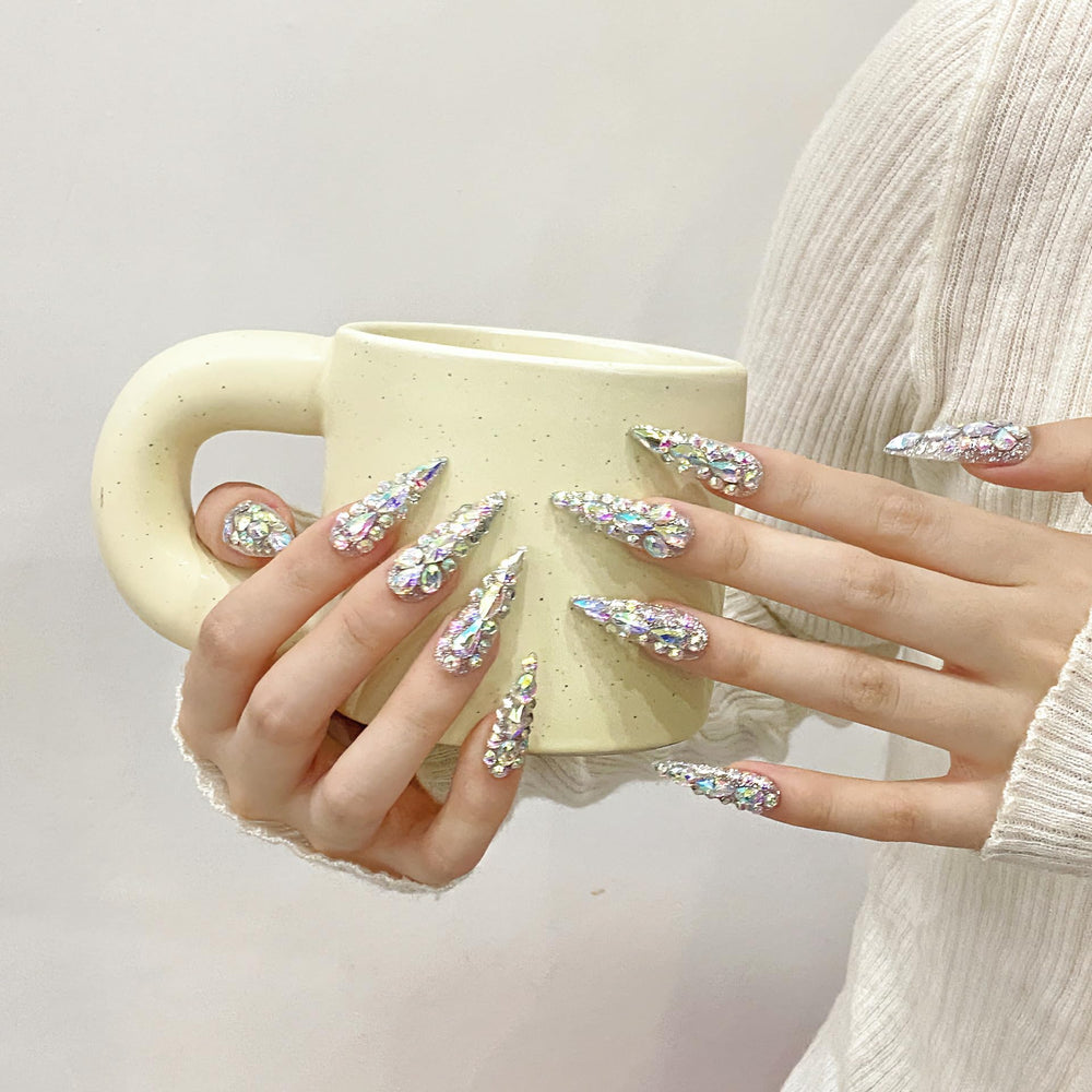 NLSJMP reusable press-on nails with toolkit for at-home styling.