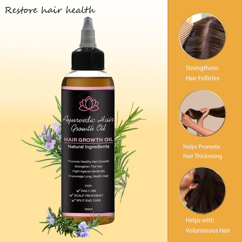 NO BALD Lifewitqueenp Oil application shows soothing scalp massage for nourishment.