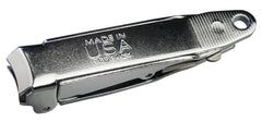 No-mes clipper with built-in laser-cut nail file for quick shaping