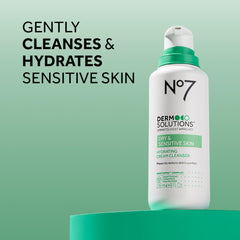 No7 Derm Solutions Hydrating Cleanser foam application demonstrating creamy lather.