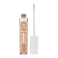No7 Lift & Luminate concealer swatches showing even blend and radiant coverage.