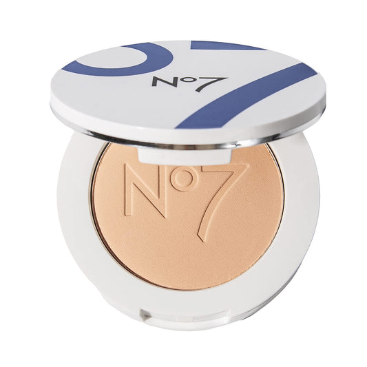No7 Lift & Luminate powder compact ready for flawless makeup setting.