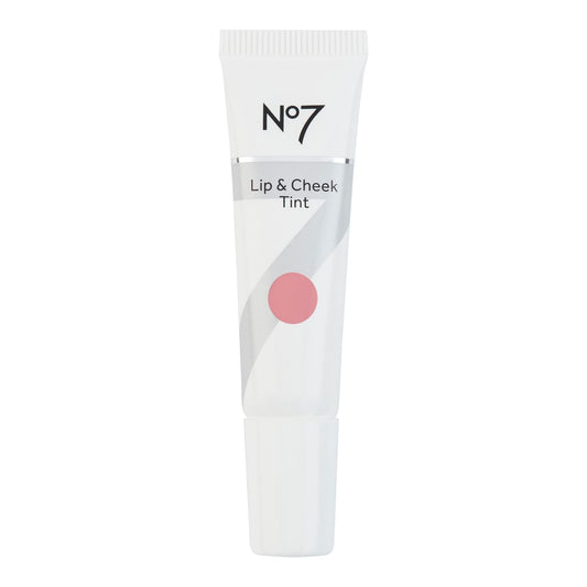 No7 Lip & Cheek Tint Dusk Pink tube close-up for portable color