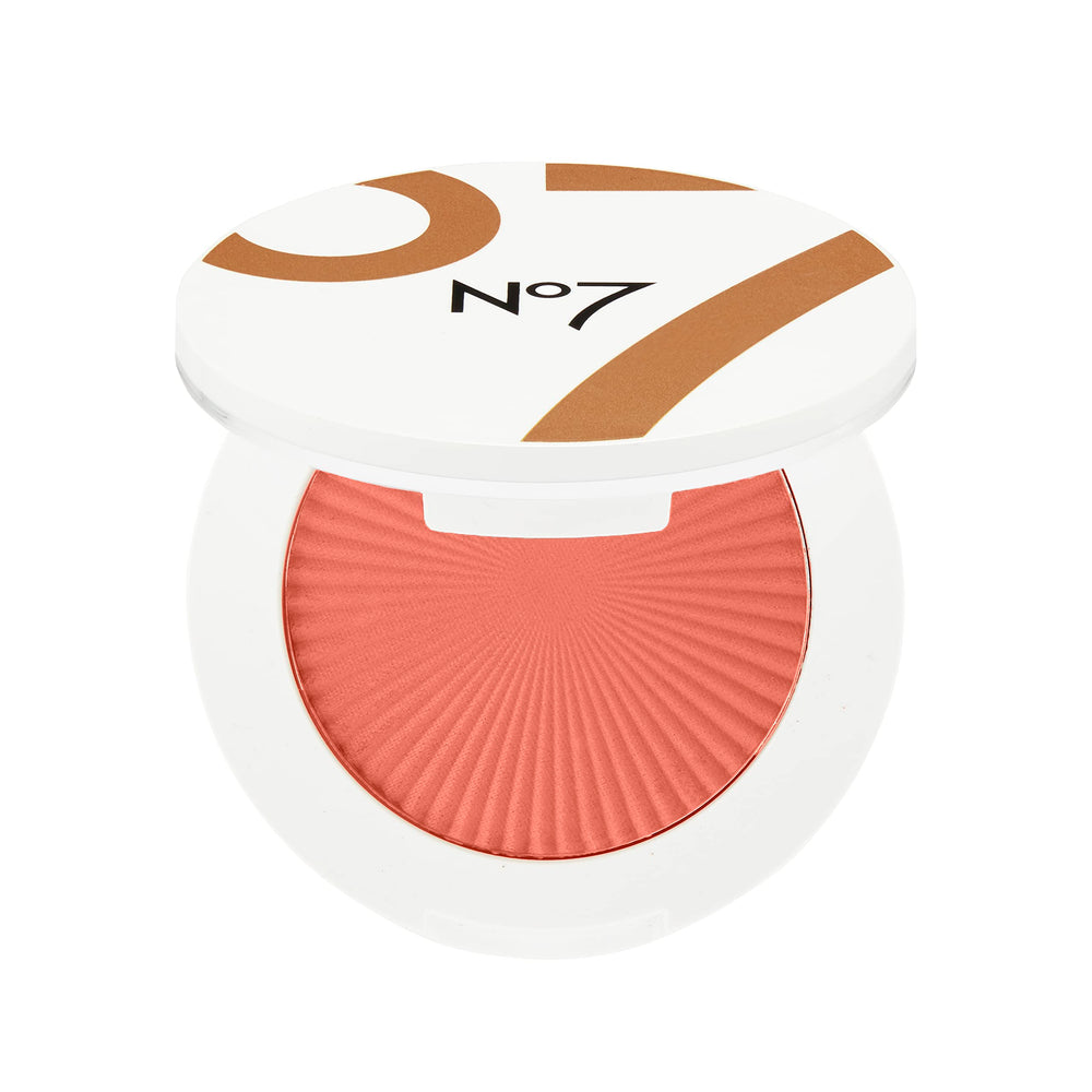 No7 Peaches blush swirl on cheek blends effortlessly for seamless color.