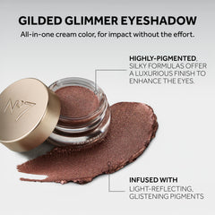 No7 Pro Artist Gilded Glimmer Cream Eyeshadow on lid for vibrant definition