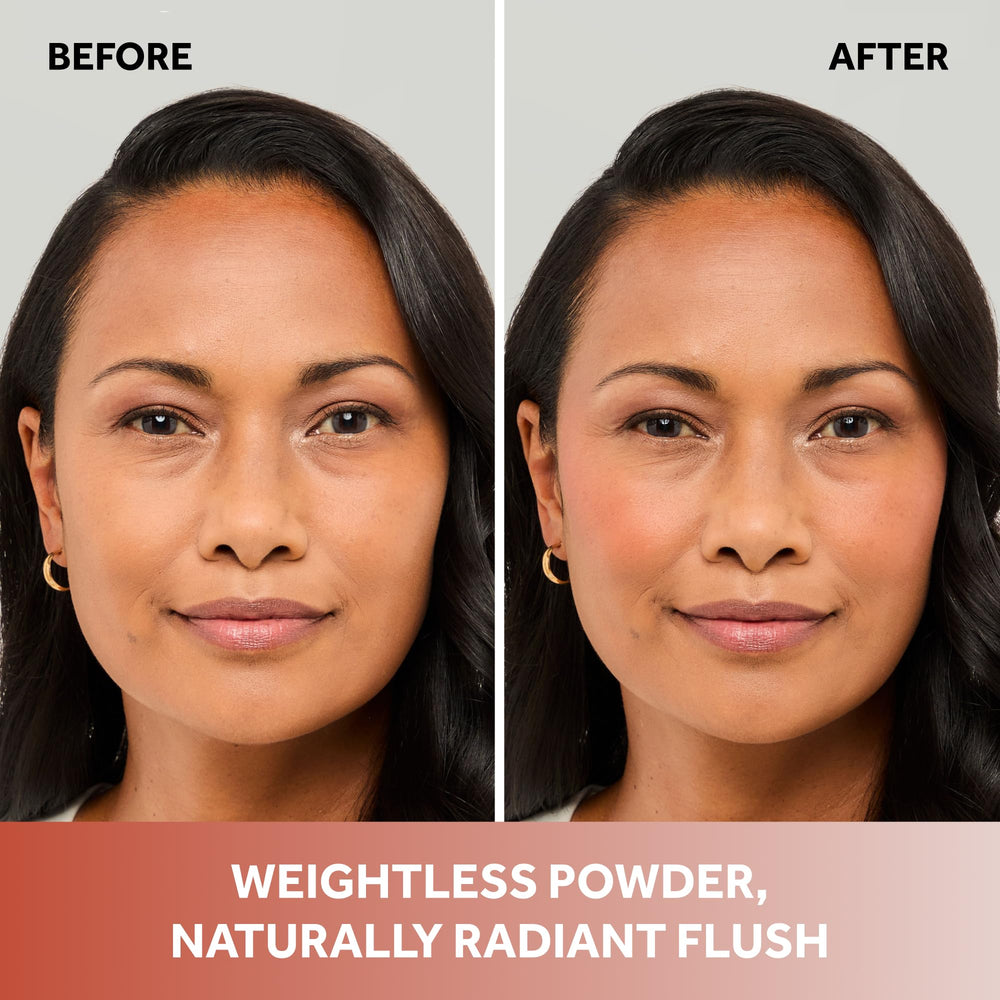No7 Pro Artist Luxe blush on apples for soft, buildable color.