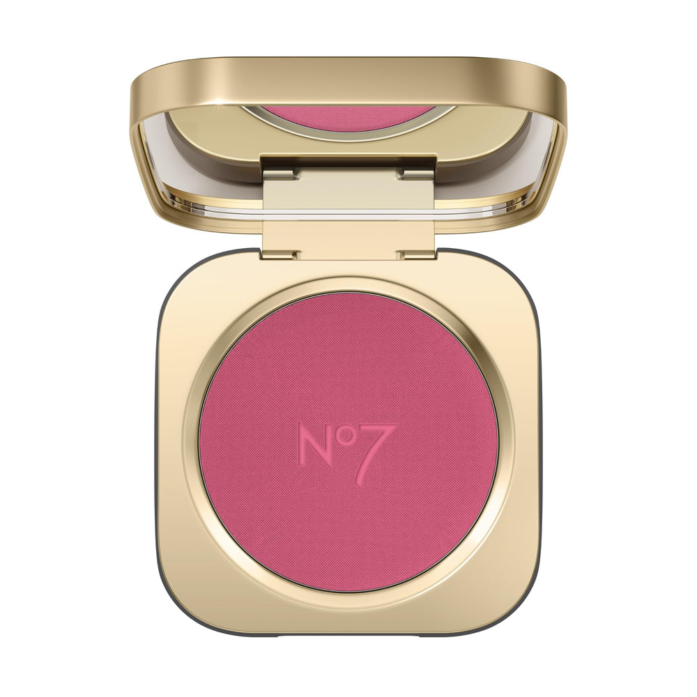 No7 Pro Artist Luxe Powder Blush on apples of cheeks for natural glow
